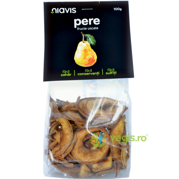 Rondele de Pere Deshidratate 100g, NIAVIS, Fructe uscate, 1, Vegis.ro