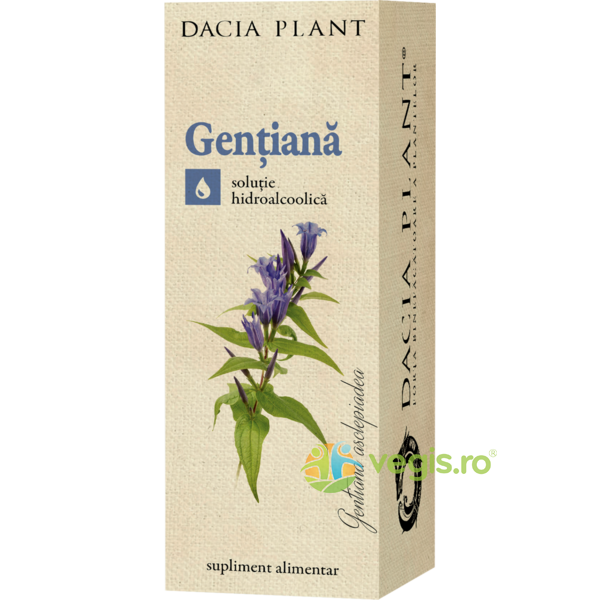 Tinctura De Gentiana 50ml, DACIA PLANT, Tincturi simple, 2, Vegis.ro