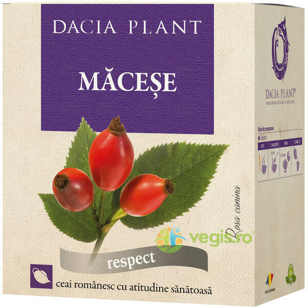 Ceai de Macese 50g, DACIA PLANT, Ceaiuri doze, 1, Vegis.ro