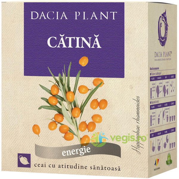 Ceai de Catina 50g, DACIA PLANT, Ceaiuri doze, 1, Vegis.ro