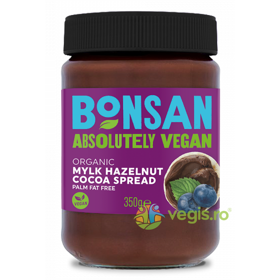 Crema de Ciocolata cu Alune de Padure Vegana BIO/Ecologica 350g, BONSAN, Dulciuri & Indulcitori Naturali, 2, Vegis.ro