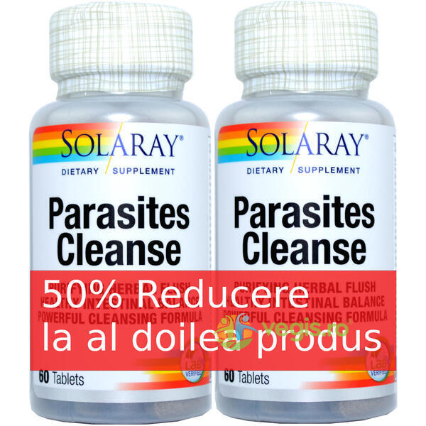 Parasites Cleanse 60cps1+1-50% Secom,, SOLARAY, Pachete Suplimente, 1, Vegis.ro