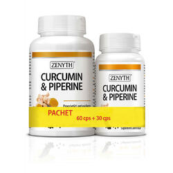 Pachet Curcumin & Piperine 500mg 60cps+30cps ZENYTH PHARMA