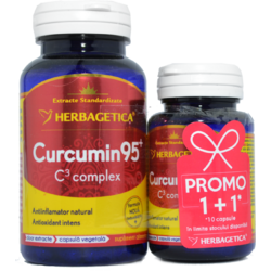 Pachet Curcumin 95 C3 Complex 60cps+10cps HERBAGETICA