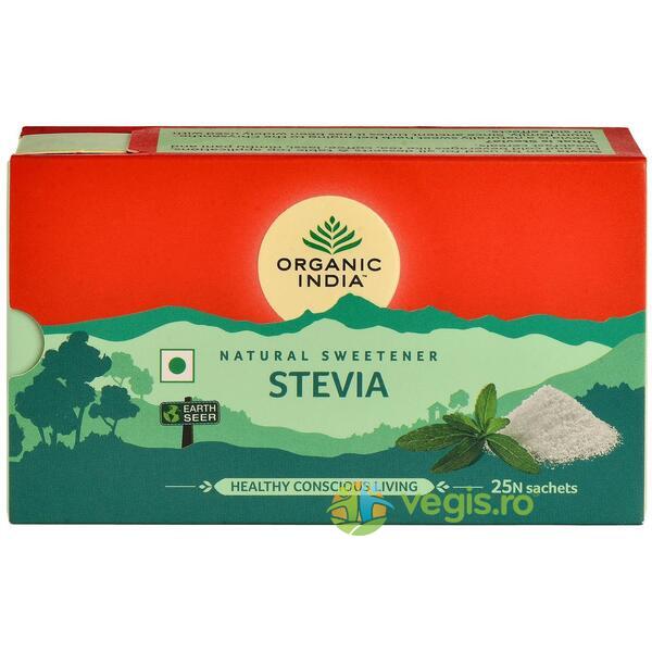 Stevia 25plicuri, ORGANIC INDIA, Indulcitori naturali, 1, Vegis.ro