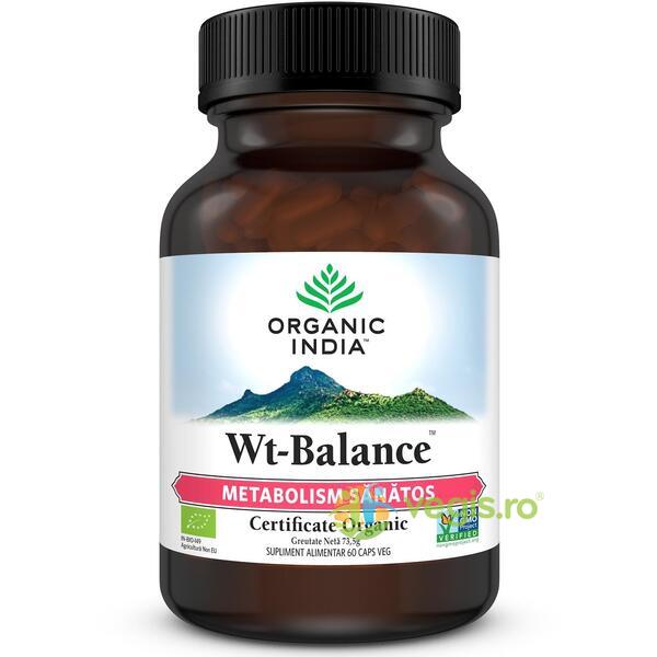 WT Balance Metabolism Sanatos Eco/Bio 60cps veg, ORGANIC INDIA, Capsule, Comprimate, 1, Vegis.ro