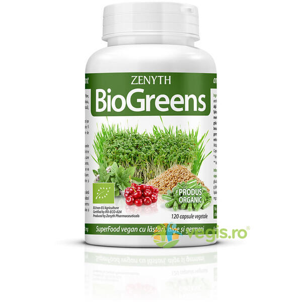 BioGreens Ecologic/Bio 120cps, ZENYTH PHARMA, Capsule, Comprimate, 1, Vegis.ro