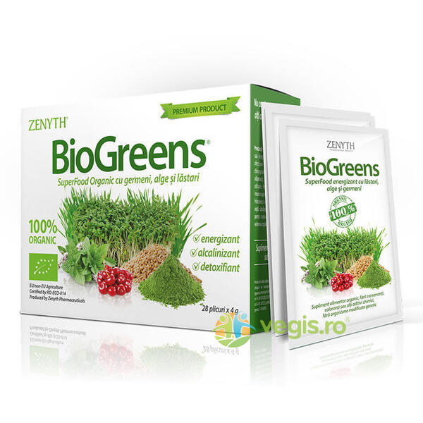 BioGreens Ecologic/Bio 28plicuri, ZENYTH PHARMA, Pulberi & Pudre, 2, Vegis.ro