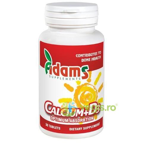 Calciu+Vitamina D3 (600mg+3mcg) 30tb, ADAMS VISION, Capsule, Comprimate, 1, Vegis.ro