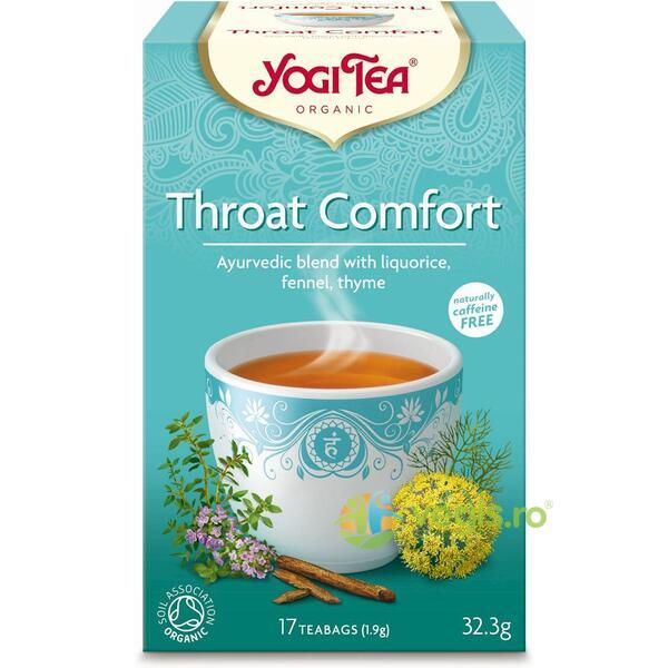 Ceai Confortul Gatului (Throat Comfort) Ecologic/Bio 17dz 32.3g, YOGI TEA, Ceaiuri doze, 3, Vegis.ro