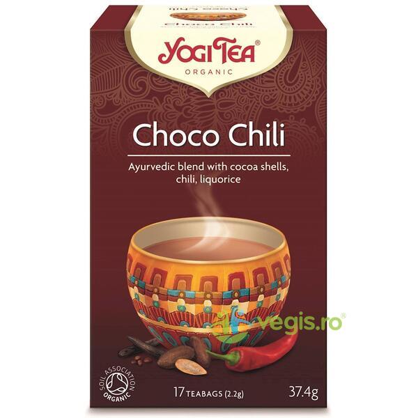 Ceai Choco Chili Ecologic/Bio 17dz, YOGI TEA, Ceaiuri doze, 1, Vegis.ro