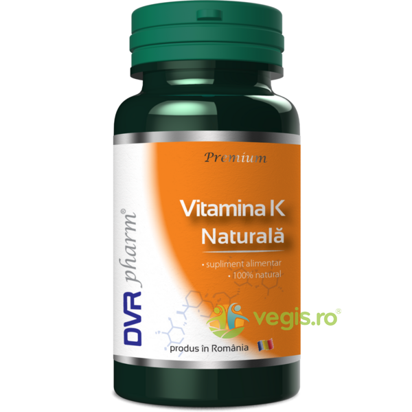 Vitamina K Naturala 60cps, DVR PHARM, Capsule, Comprimate, 1, Vegis.ro