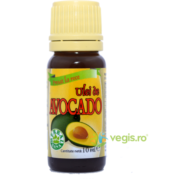 Ulei de Avocado Presat la Rece 10ml, HERBAVIT, Ingrediente Cosmetice Naturale, 1, Vegis.ro