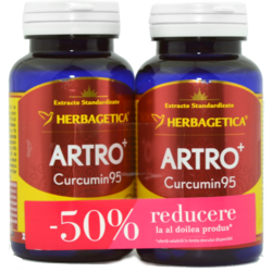 Pachet Artro Curcumin 95 60cps (50% reducere la al doilea produs) HERBAGETICA