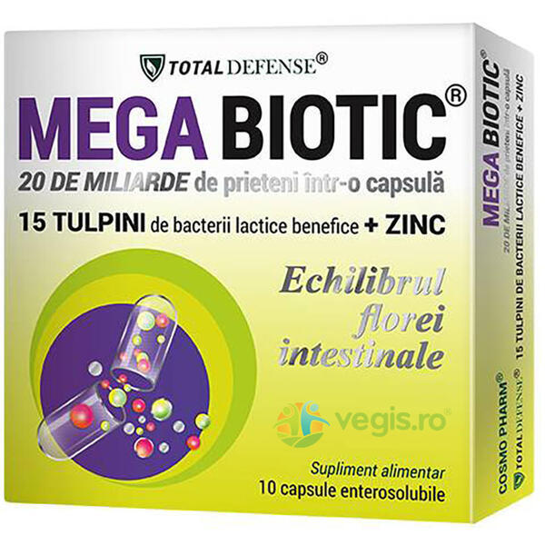 Mega Biotic 10cps, COSMOPHARM, Capsule, Comprimate, 1, Vegis.ro