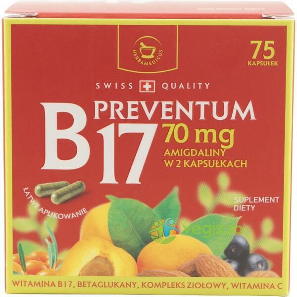 B17 Preventum (Vitamina B17) 70mg 75cps, ENIGMA PLANT, Vitamine, Minerale & Multivitamine, 2, Vegis.ro