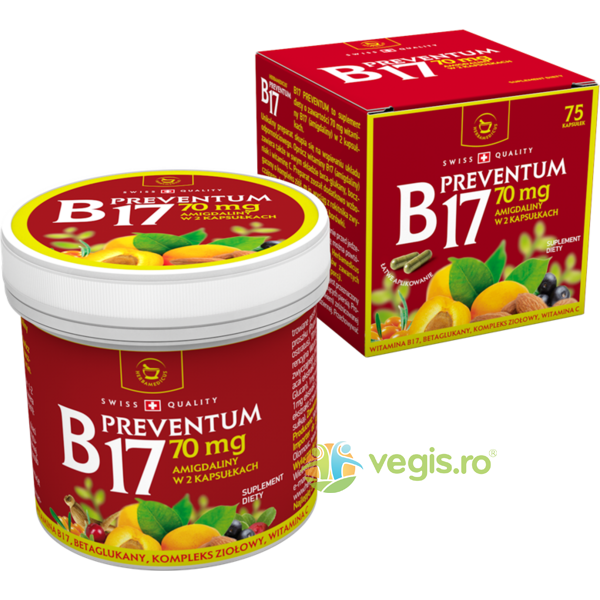 B17 Preventum (Vitamina B17) 70mg 75cps, ENIGMA PLANT, Vitamine, Minerale & Multivitamine, 2, Vegis.ro