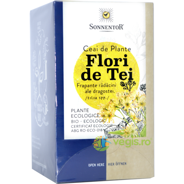 Ceai Flori de Tei Ecologic/Bio 18dz, SONNENTOR, Alimente BIO/ECO, 1, Vegis.ro