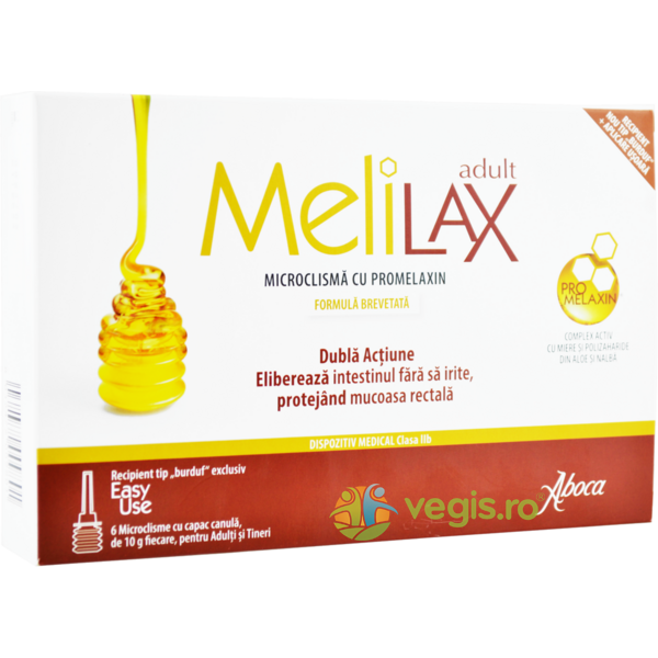 MeliLax Adult Microclisma 6x10g, ABOCA, Produse auxiliare, 1, Vegis.ro