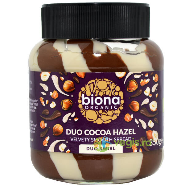 Crema de Ciocolata Duo cu Alune Ecologica/Bio 350g, BIONA, Produse BIO, 1, Vegis.ro