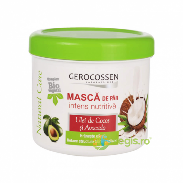 Masca pentru Par Intens Nutritiva cu Cocos BIO si Avocado Natural Care 450ml, GEROCOSSEN, Cosmetice Par, 1, Vegis.ro