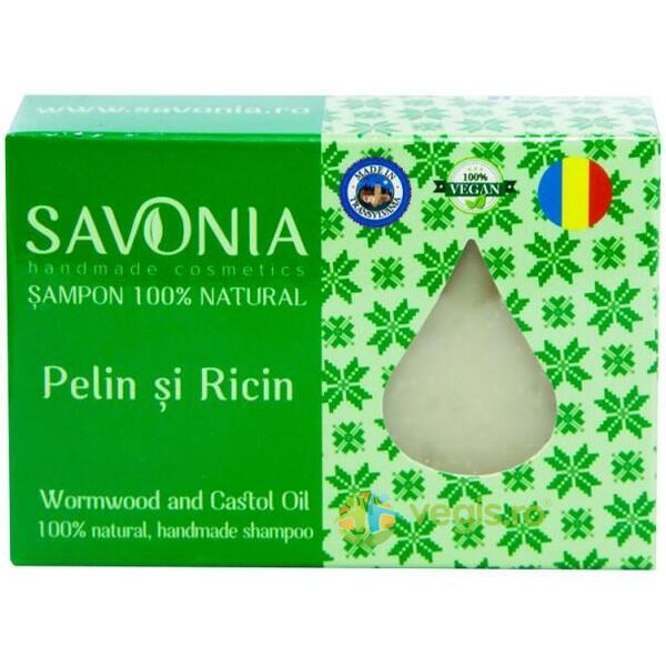 Sampon Solid cu Pelin si Ricin 90g, SAVONIA, Cosmetice Par, 3, Vegis.ro