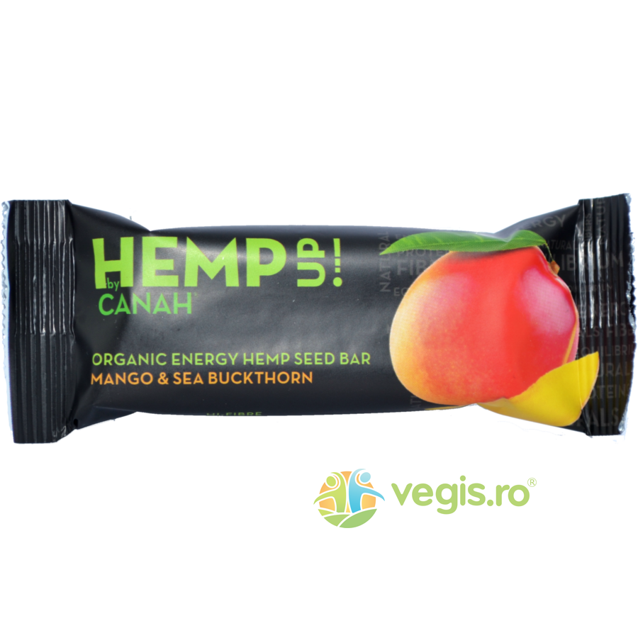Baton din Seminte de Canepa cu Mango si Catina Ecologic/Bio 48g 48g Alimentare