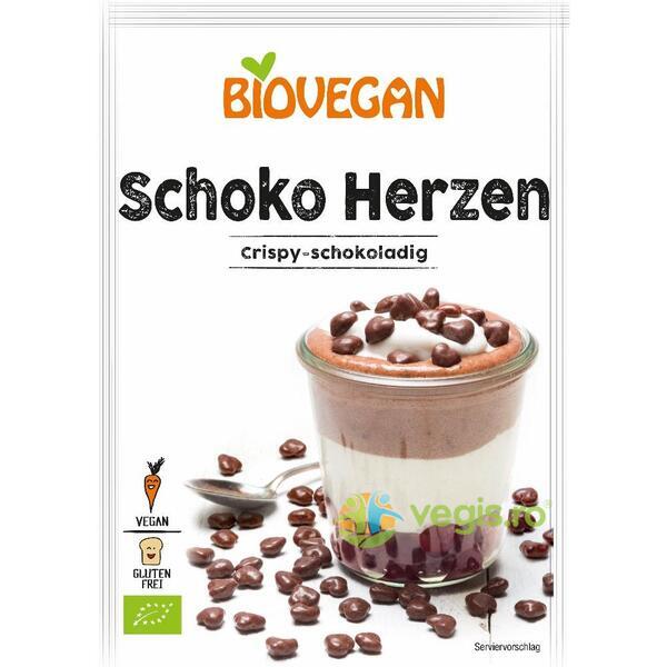 Inimioare Decorative din Ciocolata Fara Gluten Ecologice/Bio 35g, BIOVEGAN, Mirodenii prajituri, 1, Vegis.ro