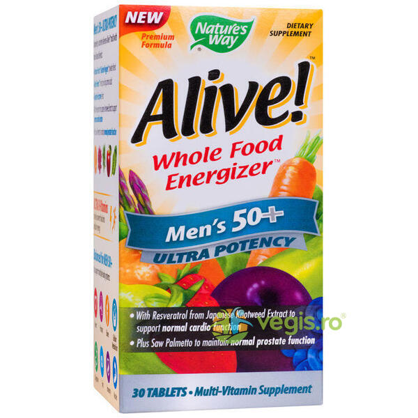 Alive Men’s 50+ Ultra 30tb Secom,, NATURE'S  WAY, Capsule, Comprimate, 1, Vegis.ro