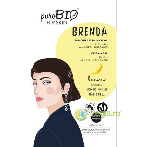 Masca Crema pentru Ten Uscat cu Banane Brenda 10ml, PUROBIO COSMETICS, Cosmetice ten, 1, Vegis.ro