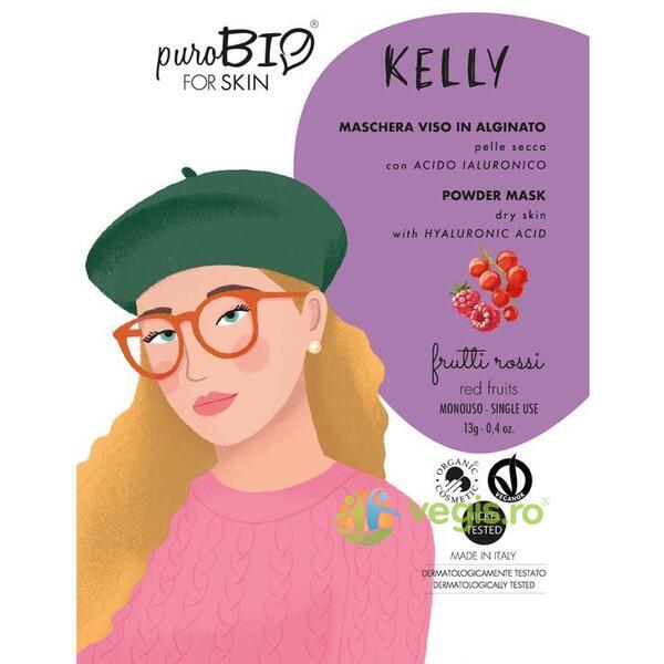 Masca Peel Off pentru Ten Uscat cu Fructe Rosii Kelly 13g, PUROBIO COSMETICS, Cosmetice ten, 1, Vegis.ro