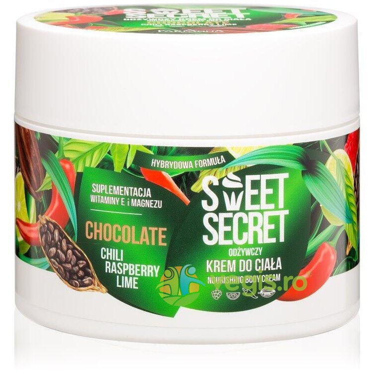 Sweet Secret Crema Hibrida Nutritiva de Corp cu Ciocolata, Chilli, Zmeura si Lime 200ml 200ml imagine 2022