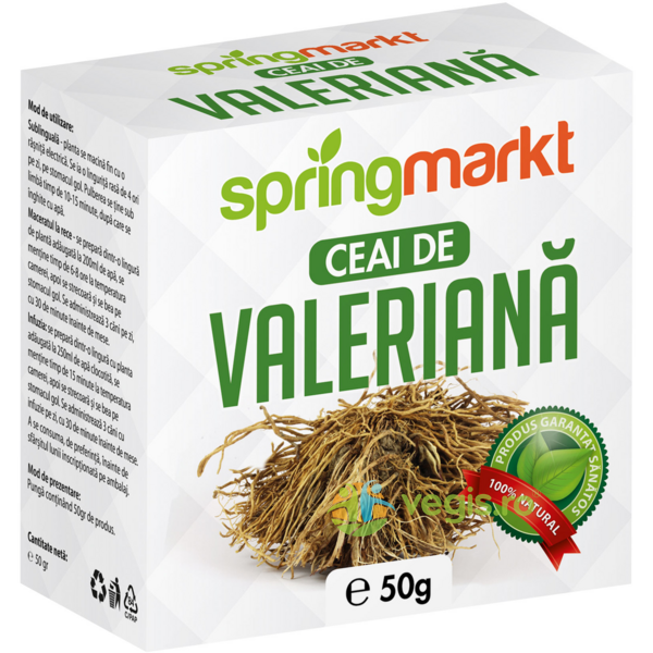 Ceai de Valeriana 50g, SPRINGMARKT, Ceaiuri vrac, 1, Vegis.ro