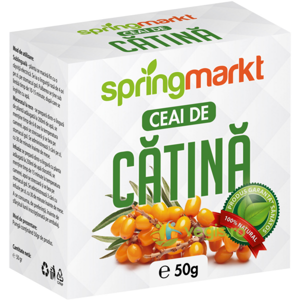 Ceai de Catina Fructe 50g, SPRINGMARKT, Ceaiuri vrac, 1, Vegis.ro