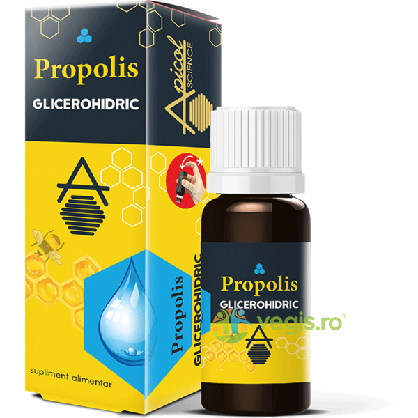 Propolis Glicerohidric 30ml, APICOLSCIENCE, Produse Apicole Naturale, 1, Vegis.ro
