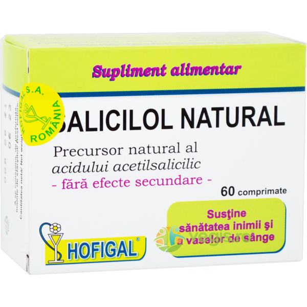Salicilol Natural(Aspirina Naturala) 60tb, HOFIGAL, Remedii Capsule, Comprimate, 1, Vegis.ro