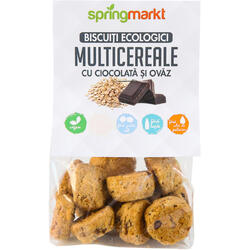 Biscuiti Multicereale cu Ciocolata si Ovaz Ecologici/Bio 100g SPRINGMARKT