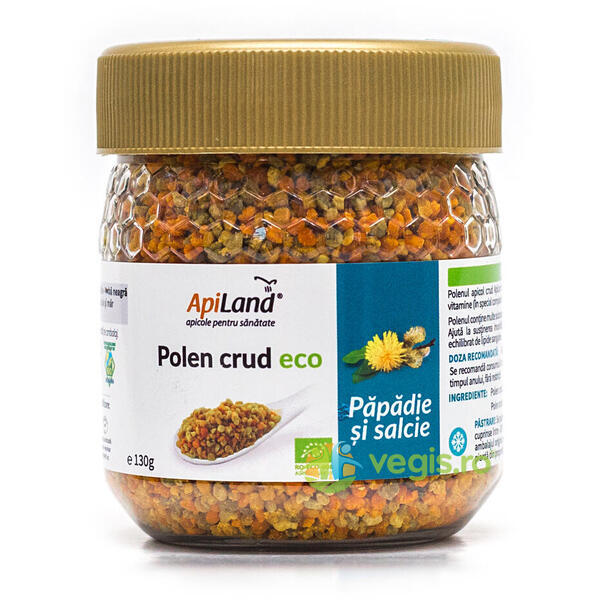 Polen Crud de Papadie si Salcie Ecologic/Bio 130g, APILAND, Produse Apicole Naturale, 1, Vegis.ro