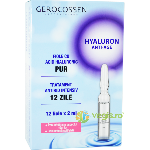 Acid Hialuronic Pur Hyaluron Anti Age 12 fiole, GEROCOSSEN, Cosmetice ten, 1, Vegis.ro