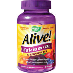 Alive Calcium+ D3 Gummies 60 jeleuri Secom, NATURE'S  WAY