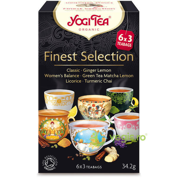 Ceai Mix Finest Selection Ecologic/Bio 18dz 34.2g, YOGI TEA, Ceaiuri doze, 1, Vegis.ro
