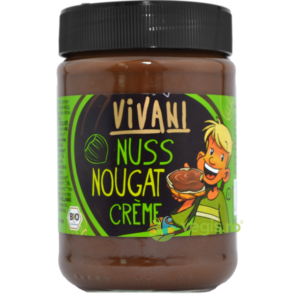 Crema de Ciocolata Nougat Ecologica/Bio 400g, VIVANI, Creme tartinabile, 2, Vegis.ro