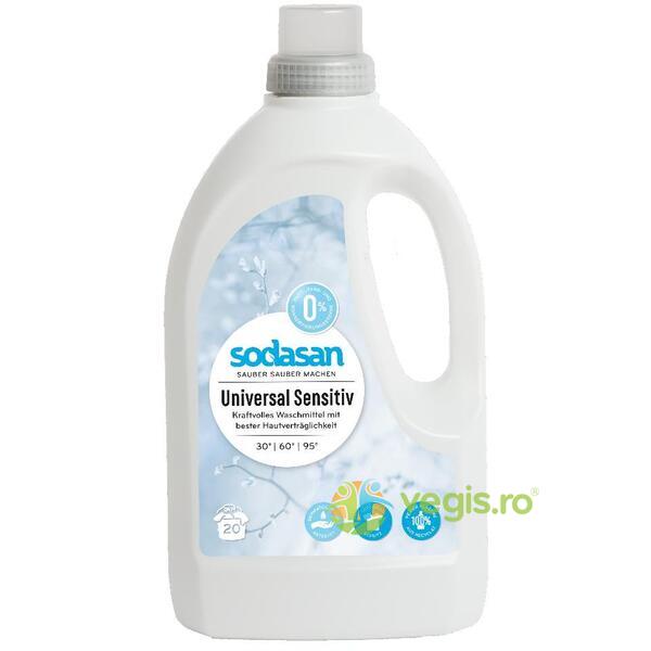 Detergent Lichid Universal Sensitiv 1.5L, SODASAN, Detergenti Rufe Bebelusi & Copii, 1, Vegis.ro