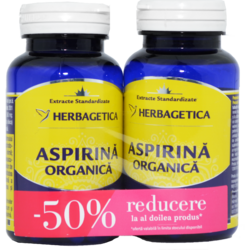 Pachet Aspirina Organica 60cps+60cps (50% reducere la al doilea produs) HERBAGETICA