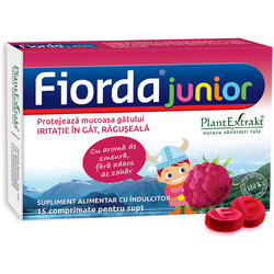 Fiorda Junior cu Aroma de Zmeura 15cpr PLANTEXTRAKT