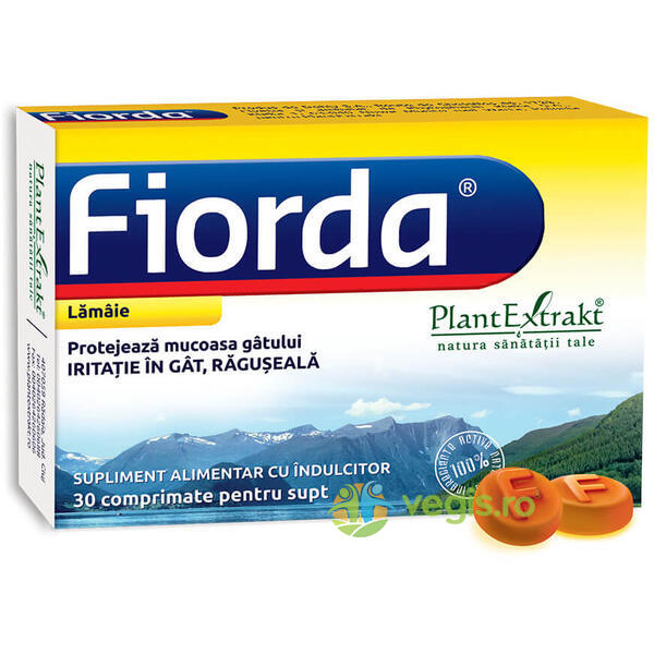 Fiorda cu Aroma de Lamaie 30cpr, PLANTEXTRAKT, Capsule, Comprimate, 1, Vegis.ro