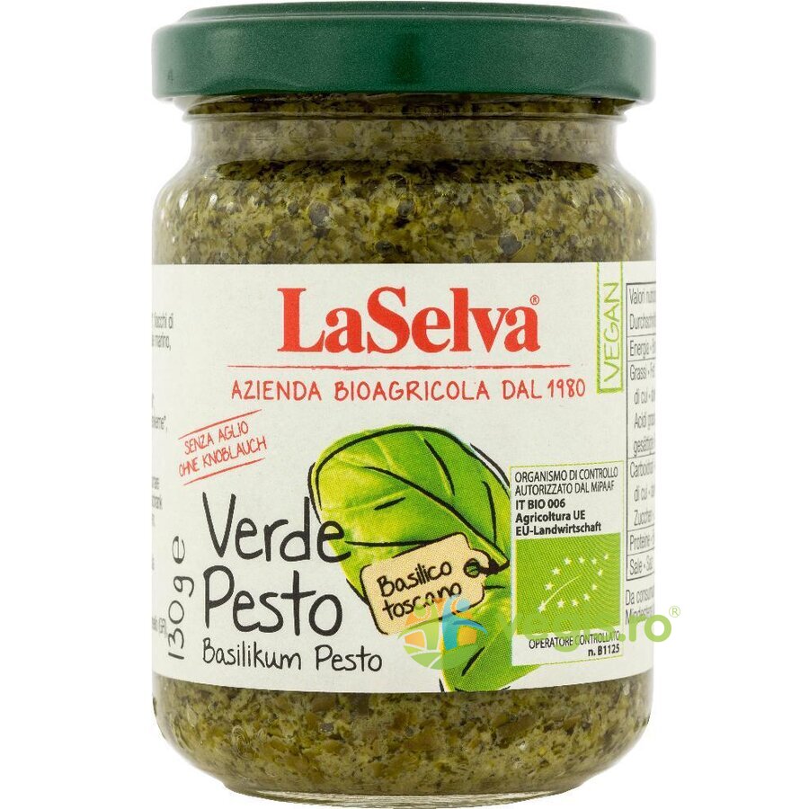 Pesto Verde cu Busuioc (fara Usturoi) Ecologic/Bio 130g