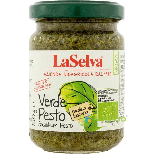 Pesto Verde cu Busuioc (fara Usturoi) Ecologic/Bio 130g, LASELVA, Conserve Naturale, 2, Vegis.ro