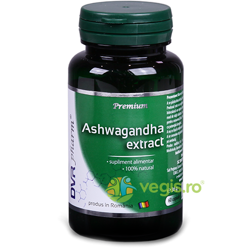 Ashwagandha Extract 60cps, DVR PHARM, Capsule, Comprimate, 1, Vegis.ro