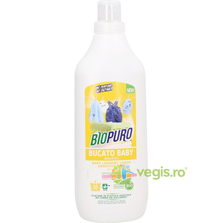 Detergent Lichid Hipoalergenic pentru Rufele Bebelusilor Ecologic/Bio 1000ml 1000ml| Detergenti